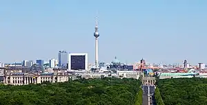 Tiergarten and Mitte skyline