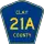 County Road 21A marker