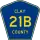 County Road 21B marker