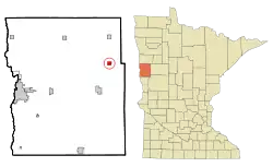 Location of Hitterdal, Minnesota