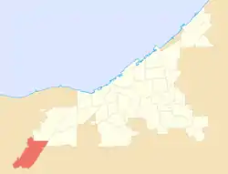 Location in the city of Cleveland