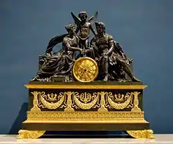 Clock with Mars and Venus; circa 1810; gilded bronze and patina; height: 90 cm; Louvre