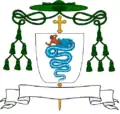 The arms of Ortensio Visconti, Bishop of Lodi.