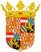 Coat of arms of King Charles I of Spain before becoming emperor of the Holy Roman Empire.
