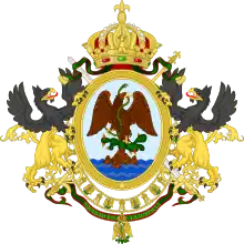 Coat of arms as Emperor Maximilian I of Mexico