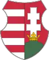 Coat of arms of Hungary, with a trimount vert on a field gules. Some heraldists believe that trimounts are exempt from the tincture rule.