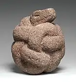 Coiled serpent sculpture; 15th-early 16th century; stone; dimensions: H. 11 1/4 × W. 10 3/4 × D. 11 1/2 in. (28.6 × 27.3 × 29.2 cm); Metropolitan Museum of Art (New York City)
