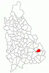 Location in Dâmbovița County