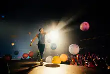 Chris Martin performing in 2022