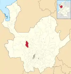 Location of the municipality and town of Buriticá in the Antioquia Department of Colombia