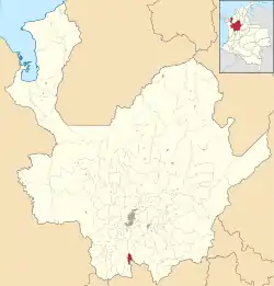 Location of the municipality and town of La Pintada in the Antioquia Department of Colombia