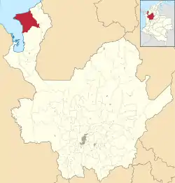 Location of the municipality and town of Necoclí in the Antioquia Department of Colombia