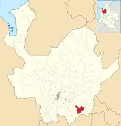 Location of the municipality and town of San Francisco in the Antioquia Department of Colombia