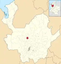 Location of the municipality and town of San José de la Montaña in the Antioquia Department of Colombia
