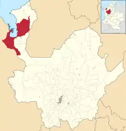Location of the city of Turbo, in the Antioquia Department of Colombia