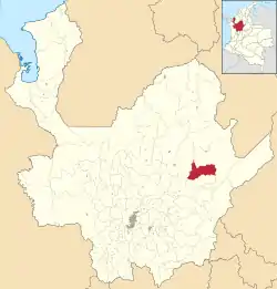 Location of the municipality and town of Vegachí in the Antioquia Department of Colombia