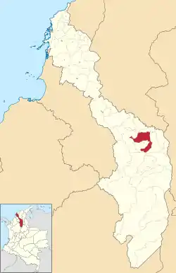 Location of the municipality and town of Barranco de Loba in the Bolívar Department of Colombia