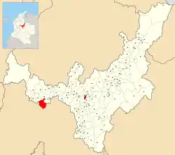 Location of the municipality and town of Coper in Boyacá