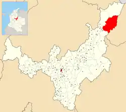 Location of the municipality and town of Güicán in the Boyacá Department of Colombia.