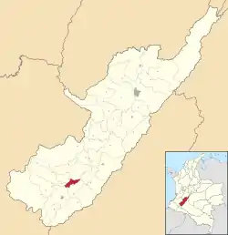 Location of the municipality and town of Elias in the Huila Department of Colombia.