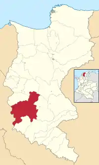 Location of the municipality and town of Plato in the Department of Magdalena.