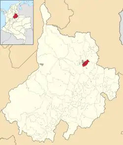 Location of Floridablanca in Santander