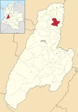 Location of the municipality and town of Lérida, Tolima in the Tolima Department of Colombia.