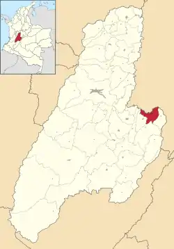 Localities (localidades) of Tolima