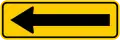 SP-40 Warning sign, go left