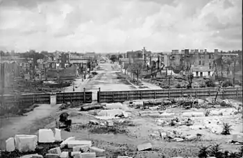 Columbia in ruins after burning at the end of the Civil War, c. 1865