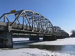 Bridge carrying U.S. Highway 30 and U.S. Highway 81 across the Loup River at Columbus