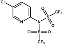 Skeletal formula of Comin's Reagent