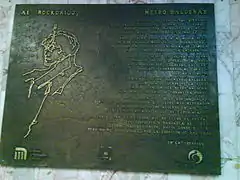 Commemorative plaque to Rockdrigo González