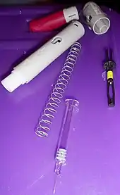 Components of injectable package