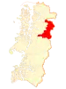 Location of the Coihaique commune in Los Aisén Region