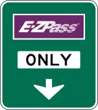 MUTCD Conventional Toll Plaza advance sign