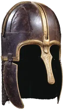 Colour photograph of the Coppergate helmet