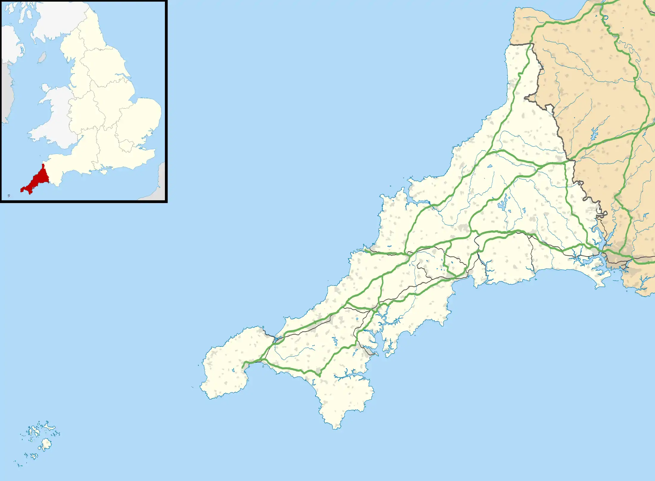 Cornwall/Devon League is located in Cornwall