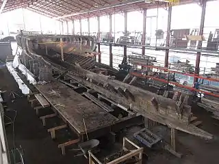 Coronet under restoration.