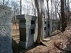 Blocks of stone used for structural stone testing