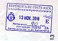 Entry stamp on an Italian passport