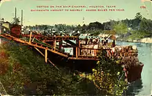Cotton on the ship channel, Houston (circa, 1914)