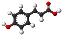 Ball-and-stick model of p-coumaric acid