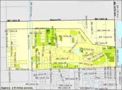 U.S. Census Bureau map showing CDP boundaries