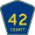 County Road 42 marker