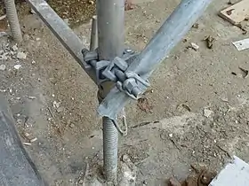 Tube and clamp scaffold detail.