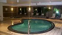 A Courtyard by Marriott pool in Albany, New York
