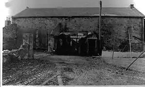 The courtyard undergoing initial restoration