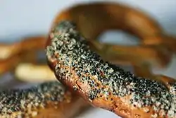 Brașov pretzels with poppy seeds and salt