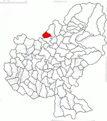 Location in Mureș County